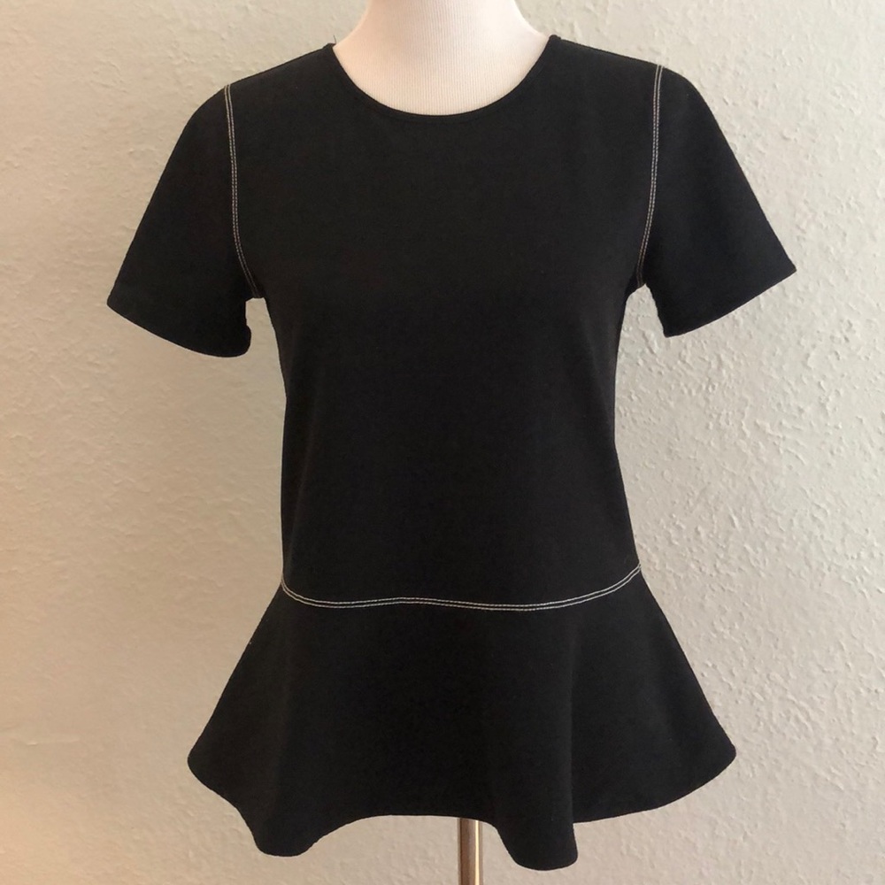 Black peplum top